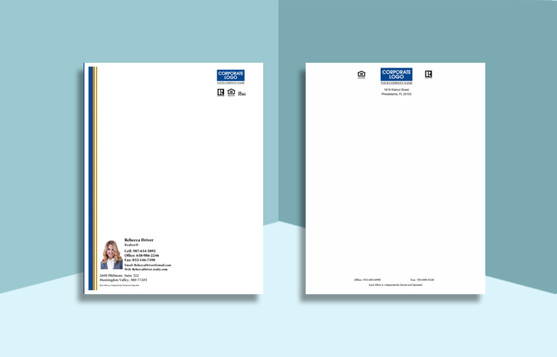 Coldwell Banker Real Estate real estate letterhead and stationery for agents