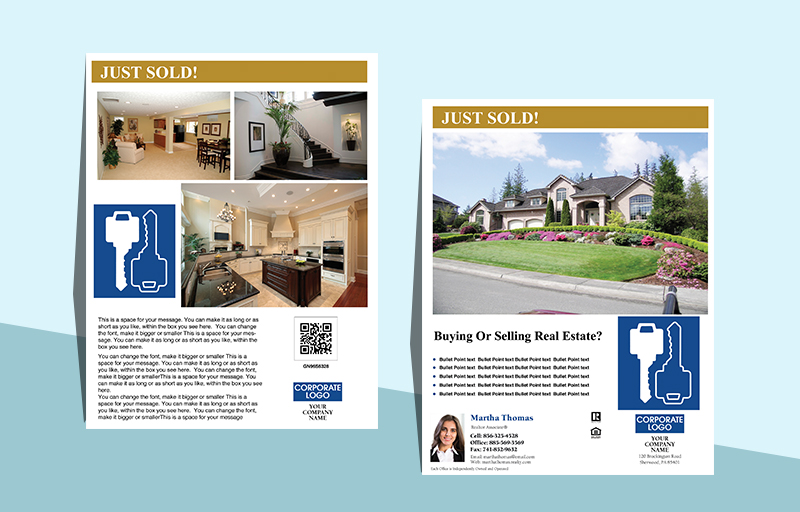 Coldwell Banker Real Estate Flyers and Brochures - Coldwell Banker two-sided flyer templates for open houses and marketing | SparkPrint.com
