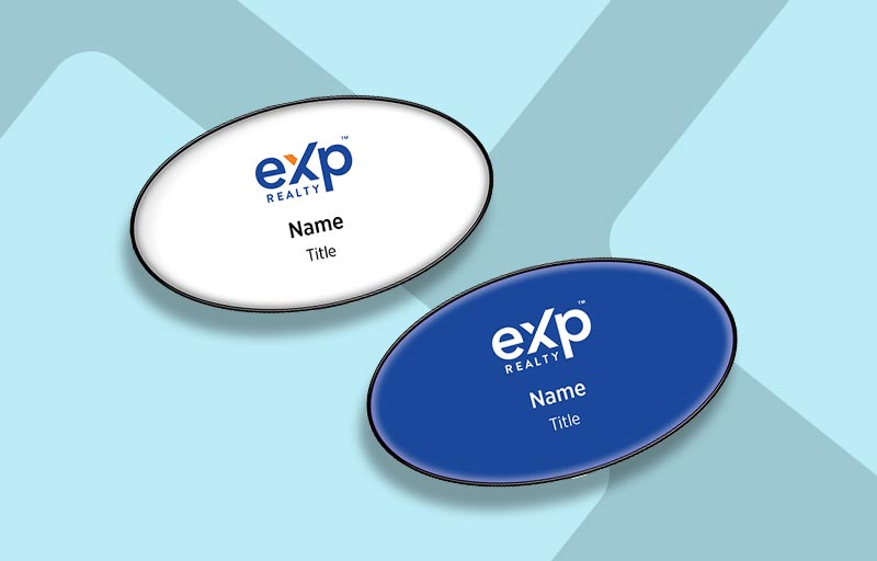 eXp Realty Real Estate Domed Name Badges -  Name Tags for Realtors | Sparkprint.com