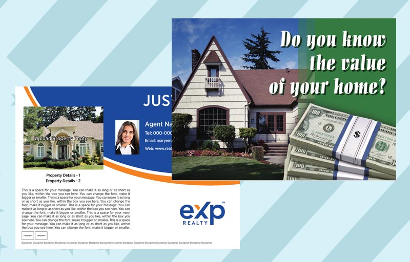 eXp Realty Real Estate EDDM Postcards -  personalized Every Door Direct Mail Postcards | Sparkprint.com