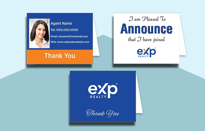 eXp Realty Real Estate Personalized Folded Note Cards -  custom stationery | Sparkprint.com
