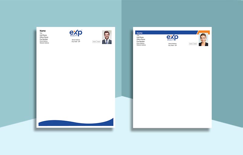 eXp Realty real estate letterhead and stationery for agents