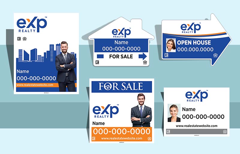 eXp Realty Real Estate Yard Post & Panel -  real estate signs | Sparkprint.com