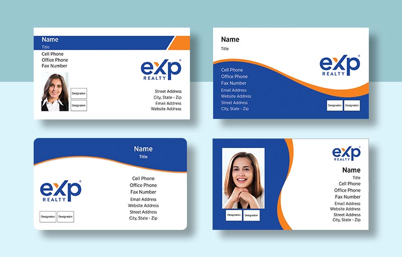 eXp Realty Real Estate Standard Business Cards -  Standard & Rounded Corner Business Cards for Realtors | Sparkprint.com