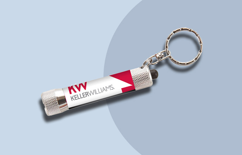 Keller Williams Real Estate Full-Color Chroma Flashlight - KW personalized realtor flashlight key chain promotional products | Sparkprint.com