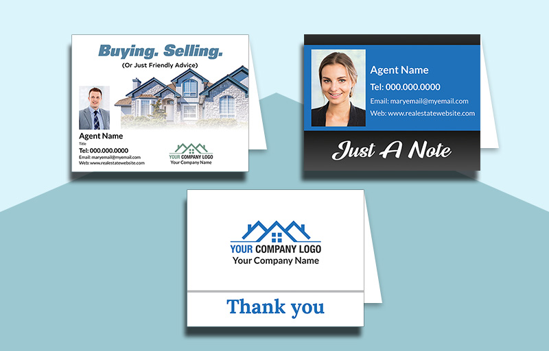 independent realtor Real Estate Personalized Folded Note Cards - KW custom stationery | Sparkprint.com