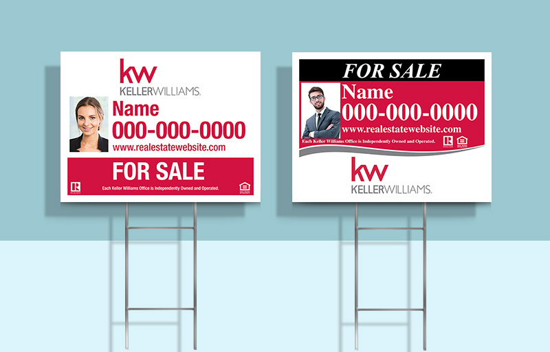Keller Williams Real Estate Open House/Directional Sign Units - KW real estate signs | Sparkprint.com