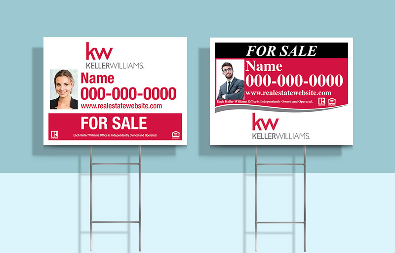 Keller Williams Corrugated Yard Sign & Stake