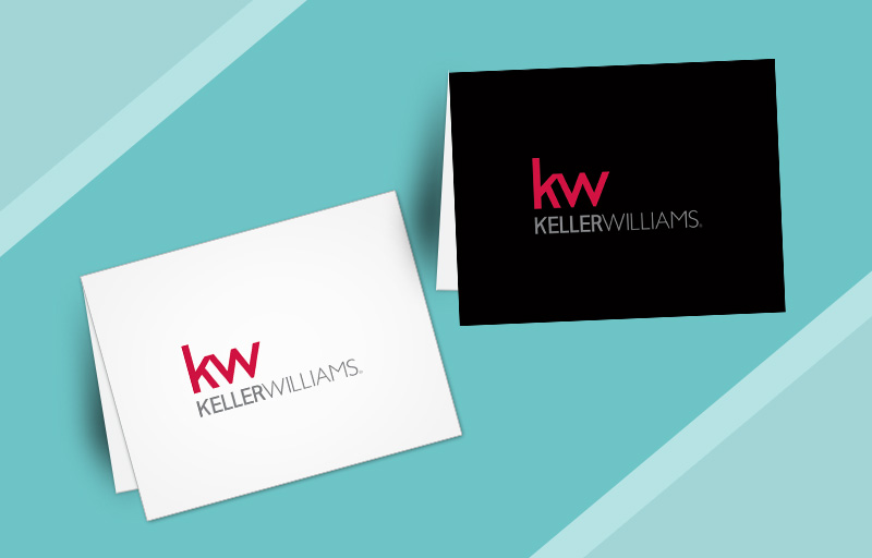 Keller Williams Real Estate Blank Folded Note Cards - KW stationery | Sparkprint.com