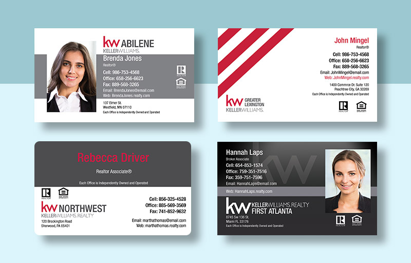 Custom Keller Williams Business Cards for Realtors | Sparkprint.com