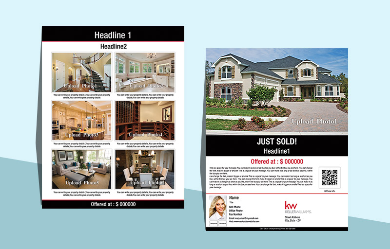Keller Williams Real Estate Flyers and Brochures - KW two-sided flyer templates for open houses and marketing | Sparkprint.com