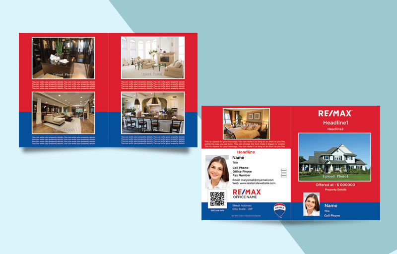 RE/MAX Real Estate Flyers and Brochures - RE/MAX four-sided flyer templates for open houses and marketing | Sparkprint.com