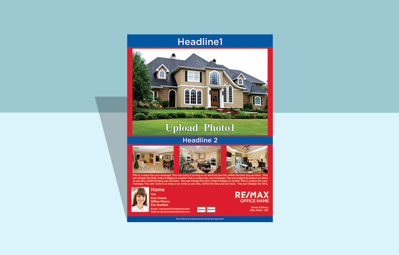 RE/MAX Real Estate Flyers and Brochures - RE/MAX one-sided flyer templates for open houses and marketing | Sparkprint.com
