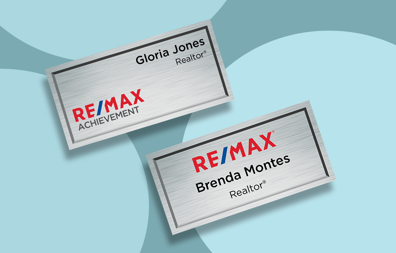 REMAX Sliver Metallic name badges