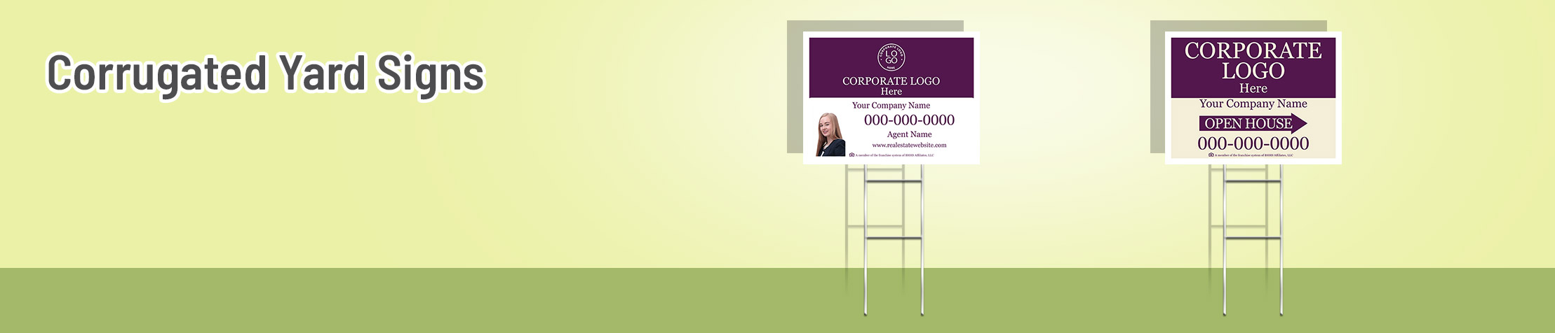 Berkshire Hathaway Real Estate Corrugated Yard Signs - BHHS real estate signs | Sparkprint.com