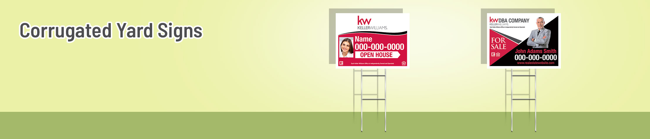 Keller Williams Real Estate Corrugated Yard Signs - KW real estate signs | Sparkprint.com