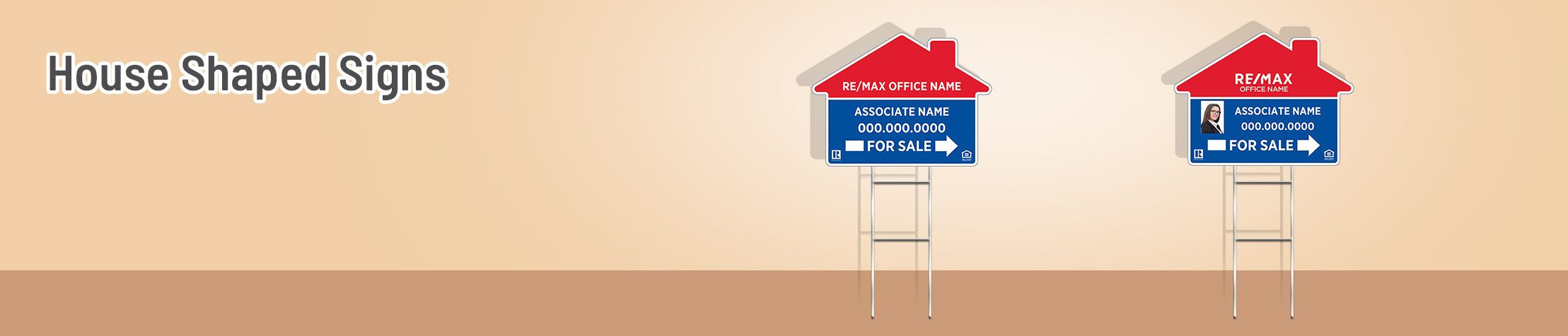REMAX Real Estate House Shaped Signs - REMAX real estate signs | Sparkprint.com