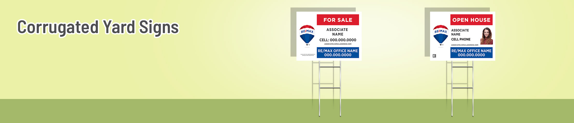 REMAX Real Estate Corrugated Yard Signs - REMAX real estate signs | Sparkprint.com