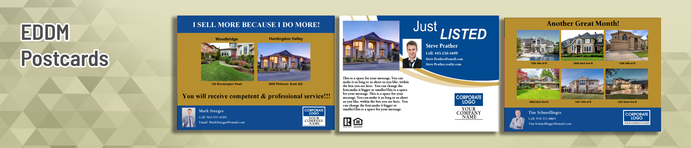 Coldwell Banker Real Estate EDDM Postcards - CB personalized Every Door Direct Mail Postcards | Sparkprint.com