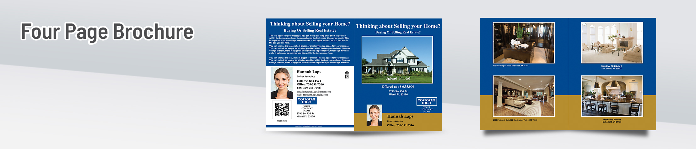 Coldwell Banker Real Estate Flyers and Brochures - Coldwell Banker four page brochure templates for open houses and marketing | SparkPrint.com