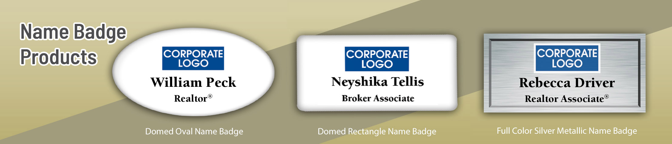 Coldwell Banker Real Estate Name Badge Products - CB Name Tags for Realtors | Sparkprint.com