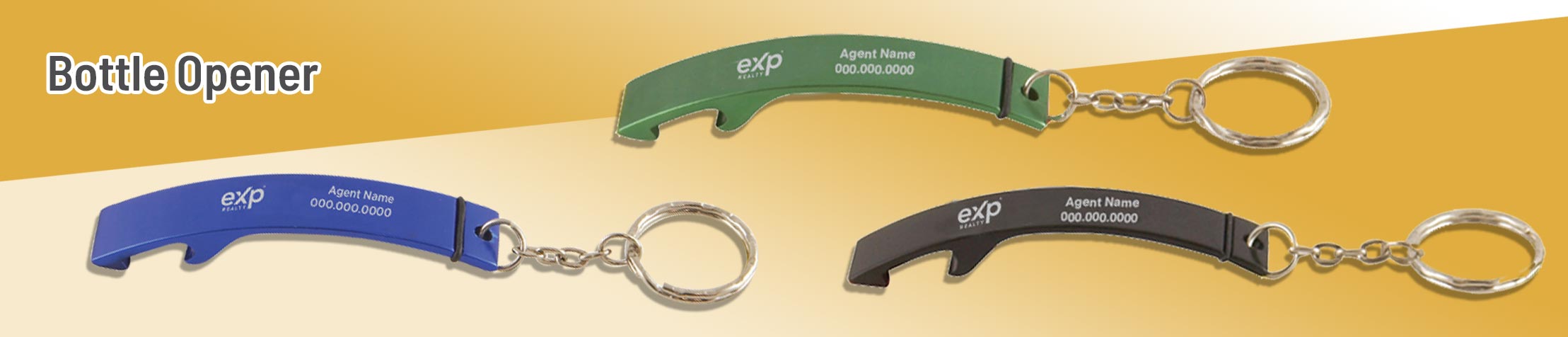 eXp Realty Real Estate Bottle Opener -  personalized realtor promotional products | Sparkprint.com