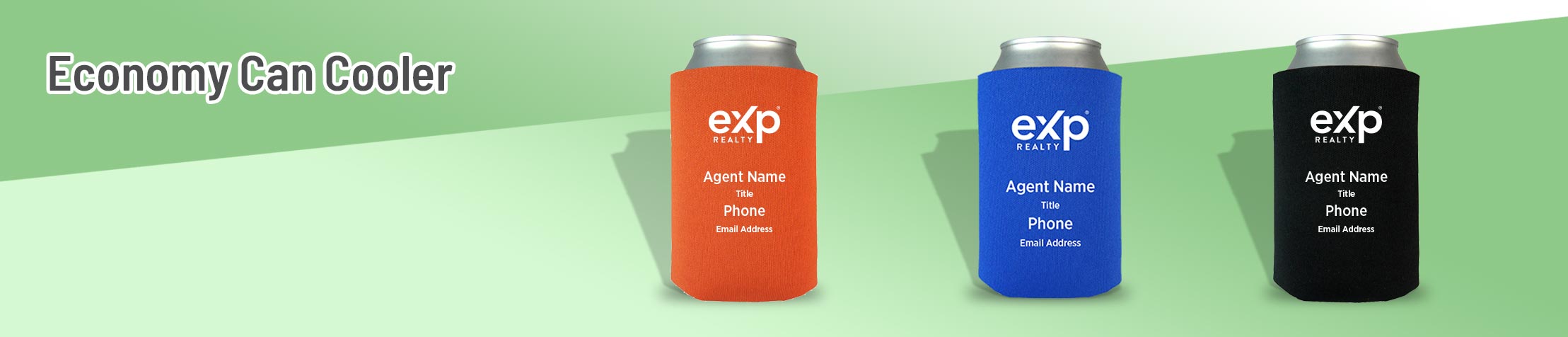 eXp Realty Real Estate Economy Can Cooler -  personalized realtor promotional products | Sparkprint.com