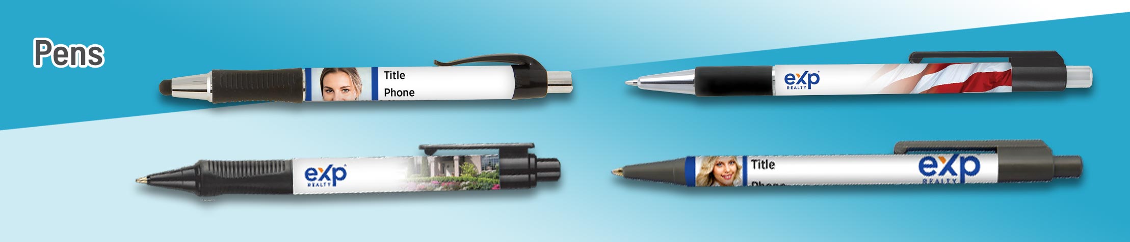 eXp Realty Real Estate Personalized Pens -  promotional products: Grip Write Pens, Colorama Pens, Vision Touch Pens, and Colorama Grip Pens | Sparkprint.com
