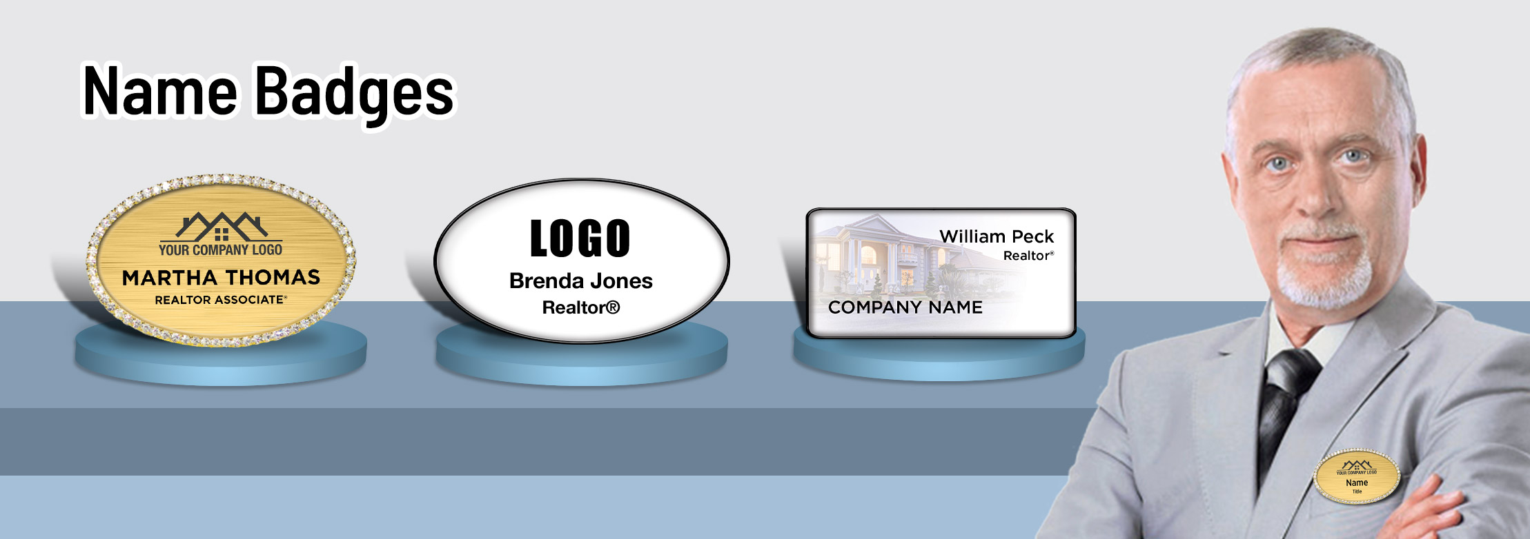 Name Badge Products - Name Tags for Realtors | Sparkprint.com