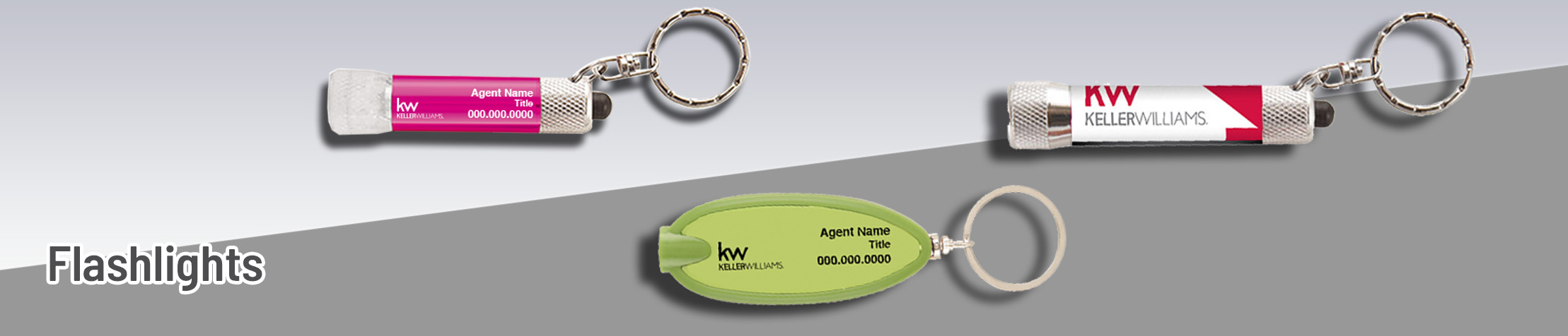 Keller Williams Real Estate Flashlights - KW personalized realtor promotional products | Sparkprint.com