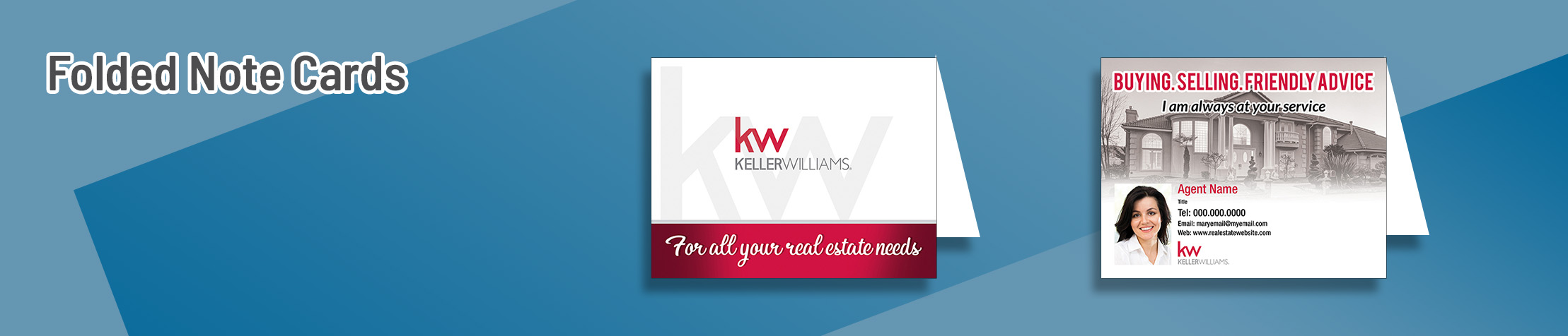 Keller Williams Real Estate Folded Note Cards - KW stationery | Sparkprint.com