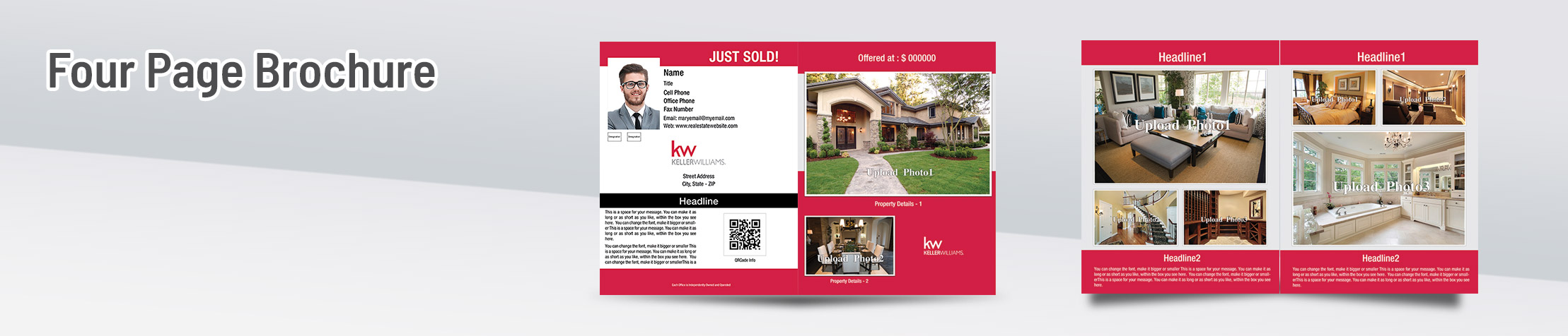 Keller Williams Real Estate Flyers and Brochures - KW four page brochure templates for open houses and marketing | Sparkprint.com
