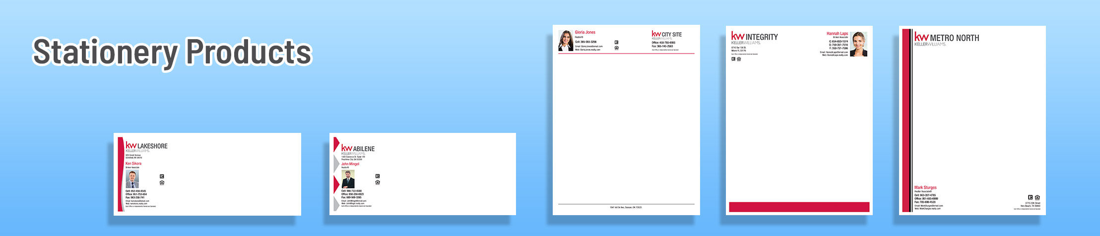 Keller Williams Real Estate Stationery Products - Custom Letterhead & Envelopes Stationery Products for Realtors | Sparkprint.com