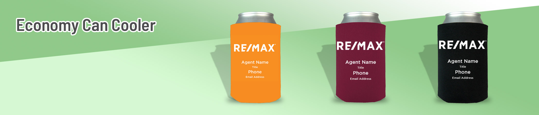 RE/MAX Real Estate Economy Can Cooler - RE/MAX  personalized realtor promotional products | Sparkprint.com
