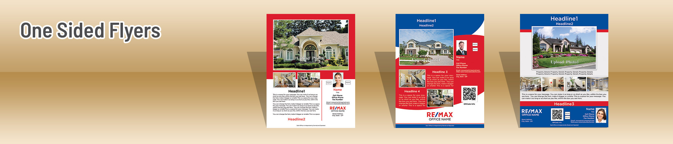 RE/MAX Real Estate Flyers and Brochures - RE/MAX one-sided flyer templates for open houses and marketing | Sparkprint.com
