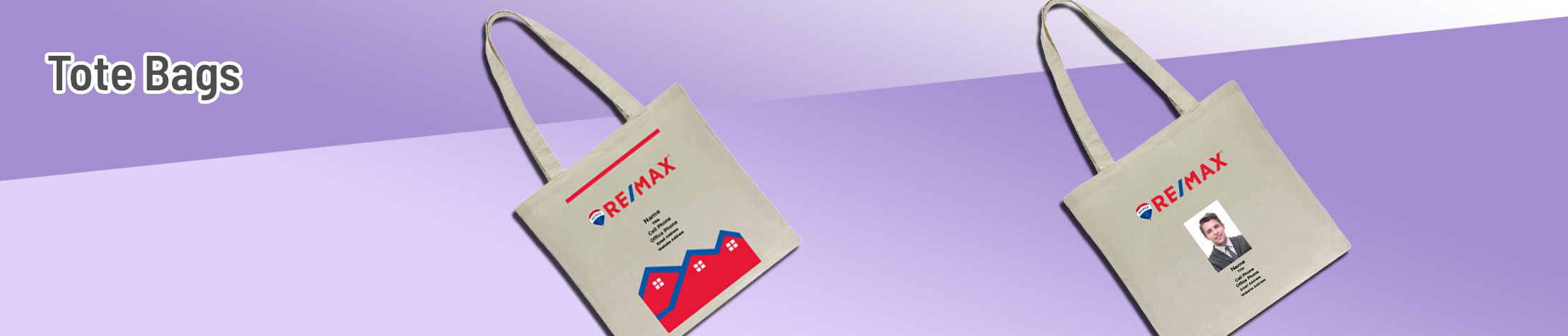 RE/MAX Real Estate Tote Bags - RE/MAX  personalized realtor promotional products | Sparkprint.com