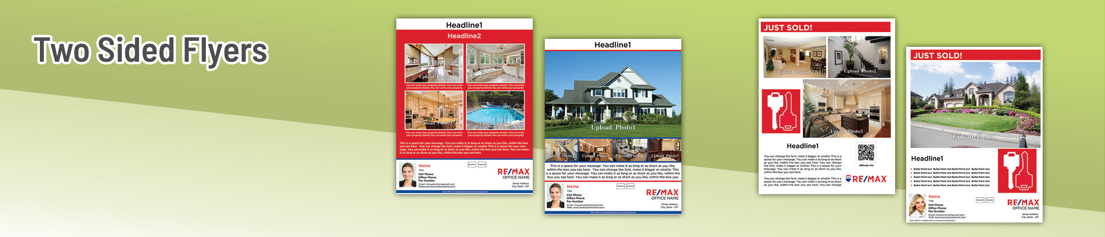 RE/MAX Real Estate Flyers and Brochures - RE/MAX two-sided flyer templates for open houses and marketing | Sparkprint.com