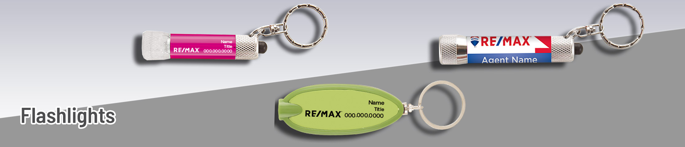 RE/MAX Real Estate Flashlights - RE/MAX personalized flashlight key chain promotional items | Sparkprint.com