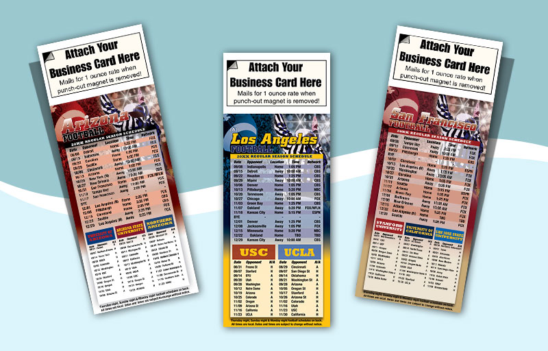 Magnetic peel n stick football schedule