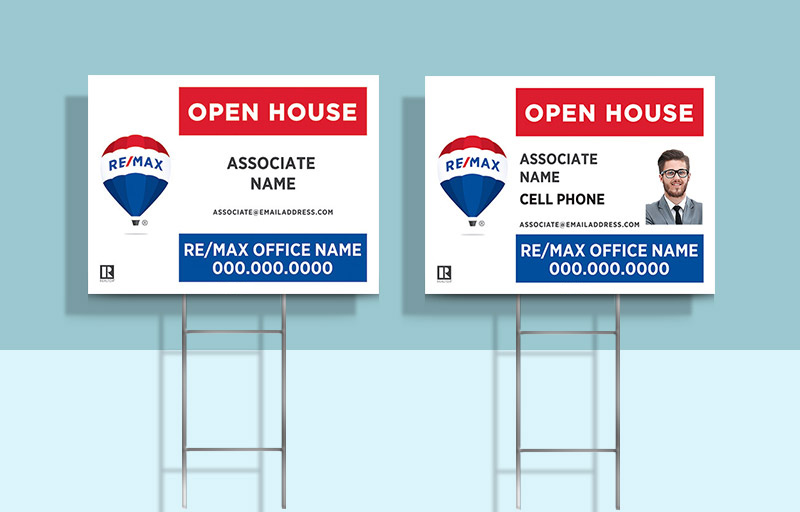 RE/MAX Real Estate Corrugated Yard Sign & Stakes - RE/MAX  real estate signs | Sparkprint.com